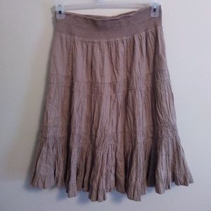 🌞Grace Elements Tan 100% Cotton Skirt Size Small